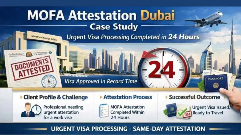 urgent MOFA attestation in Dubai with in 24 hr