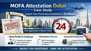 MOFA Attestation in Dubai Within 24 Hours for Urgent Visa Processing – Real Case Study