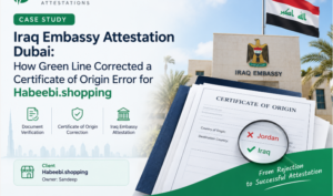 Iraq Embassy Attestation Dubai: How Green Line Corrected a Certificate of Origin Error for Habeebi.shopping