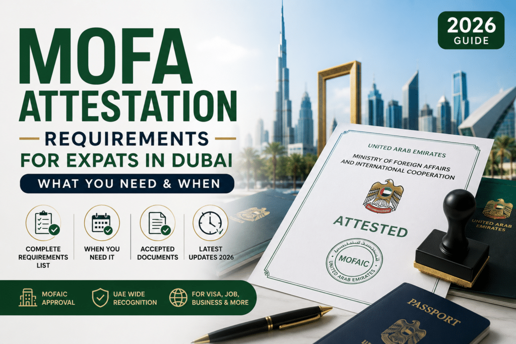 MOFA Attestation Requirements for Expats in Dubai