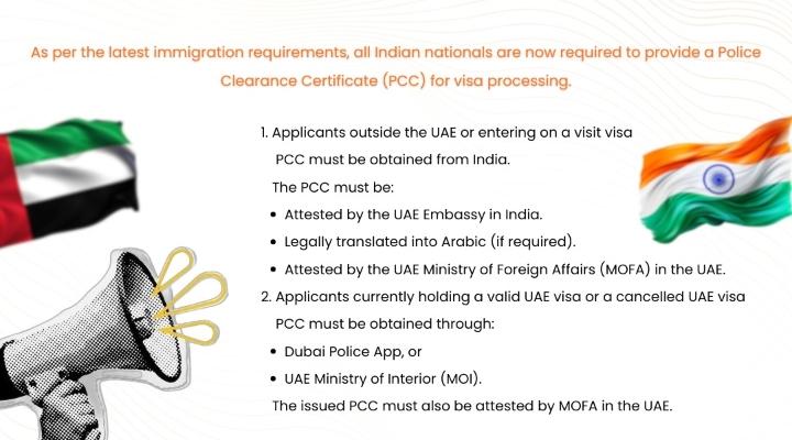UAE Employment Visa Update 2026: PCC Now Required for Indian Nationals
