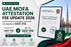 UAE MOFA Attestation Fee Update 2026: Government Fee for Digital Certificates Increased to AED 316