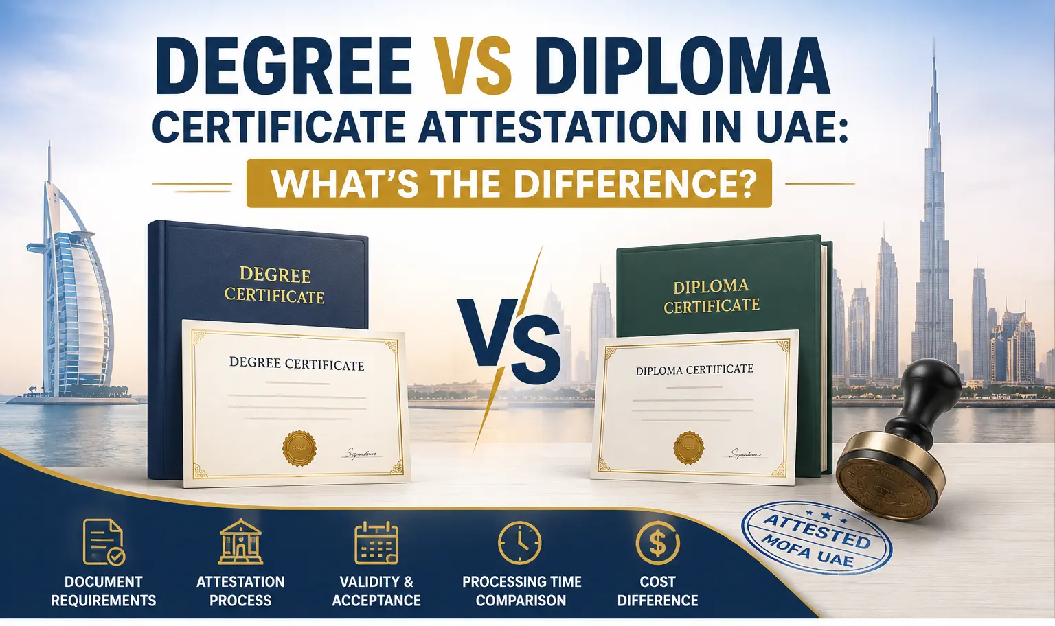 Degree vs Diploma Certificate Attestation UAE