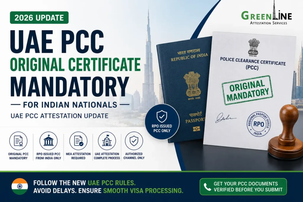 UAE PCC Original Certificate Mandatory for Indian Nationals 2026