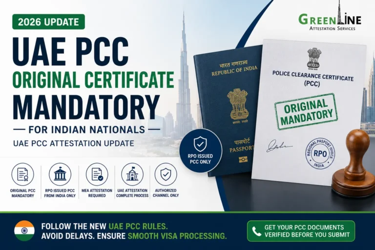 UAE PCC Original Certificate Mandatory for Indian Nationals 2026