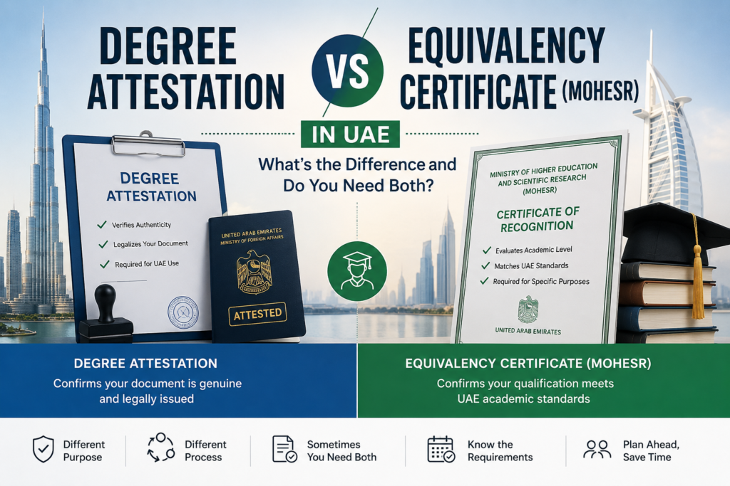 Degree Attestation vs Equivalency Certificate