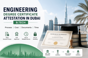 Engineering Degree Certificate Attestation in Dubai / B.Tech — Process, Cost & SOE Registration Guide