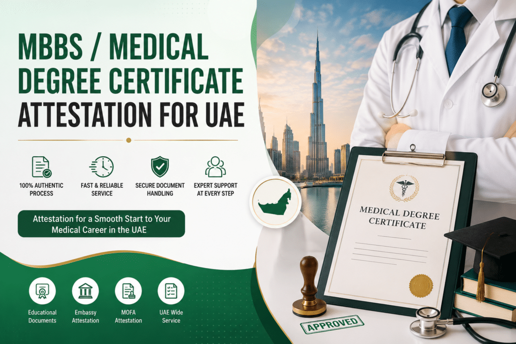 MBBS / Medical Degree Certificate Attestation for UAE