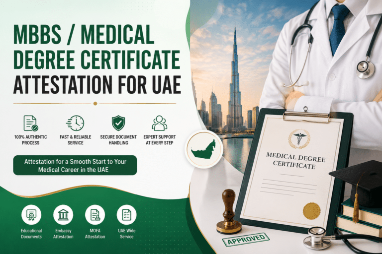 MBBS / Medical Degree Certificate Attestation for UAE