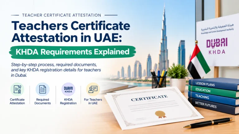Teachers Certificate Attestation in UAE KHDA Requirements Explained